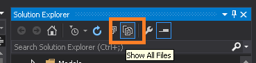Solution Explorer show all files option